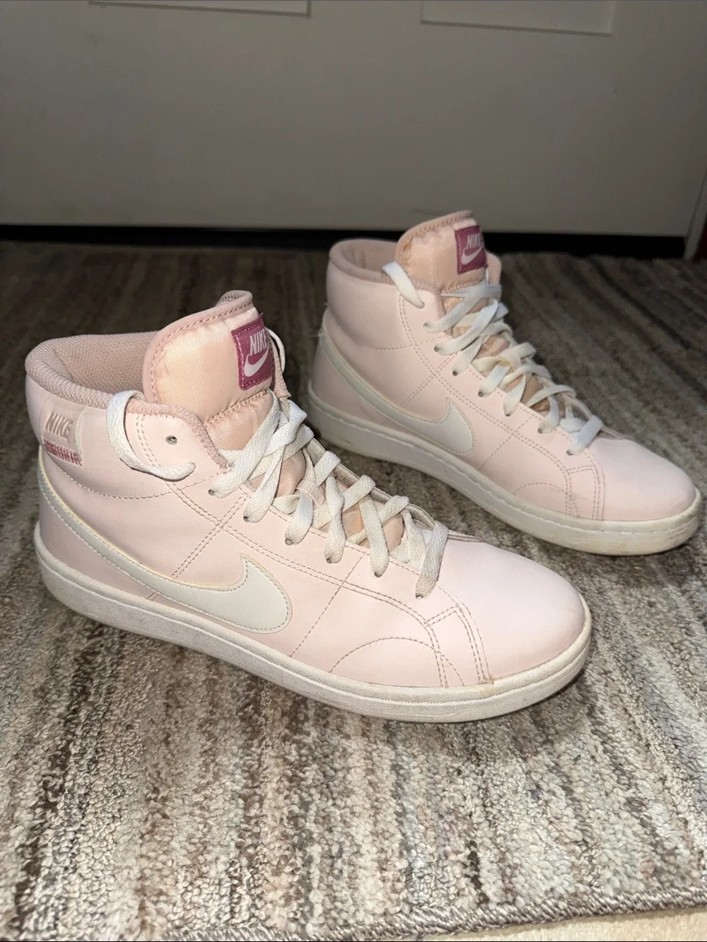 Nike Blazer Women's Light Pink High-Top Sneakers with White Swoosh